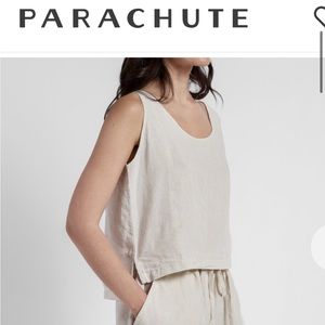 Women's Cream Parachute Linen Tank